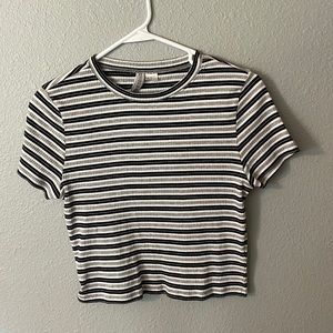 Cropped Stripped T-Shirt